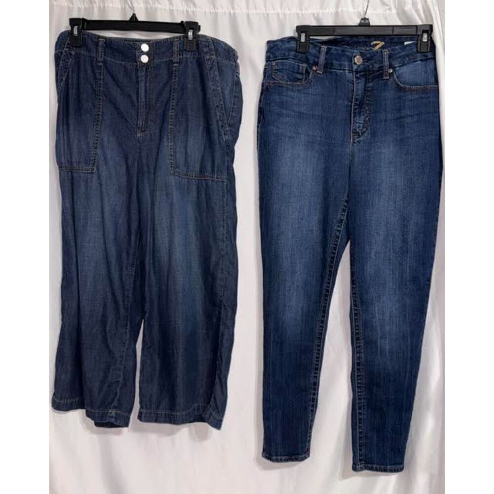 Seven7 Jeans Lot of 2 Size 14 | Wide Leg Trouser & High Rise Skinny Denim